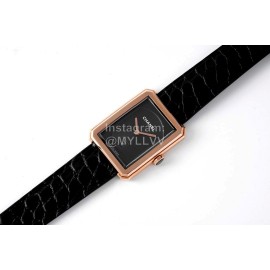 Chanel Boyfriend Serie New Square Dial Leather Strap Watch