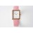 Chanel Boyfriend Serie Square Dial Leather Strap Watch Pink