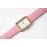 Chanel Boyfriend Serie Square Dial Leather Strap Watch Pink