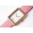 Chanel Boyfriend Serie Square Dial Leather Strap Watch Pink