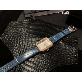 Chanel Boy·Friend Series Alligator Leather Strap Watch Blue
