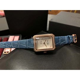Chanel Boy·Friend Series Alligator Leather Strap Watch Blue