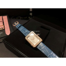 Chanel Boy·Friend Series Alligator Leather Strap Watch Blue