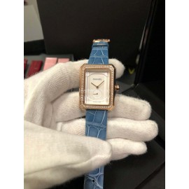 Chanel Boy·Friend Series Alligator Leather Strap Watch Blue