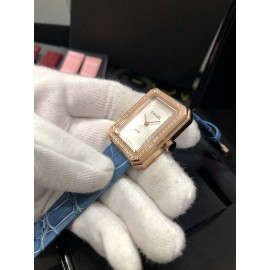 Chanel Boy·Friend Series Alligator Leather Strap Watch Blue