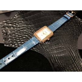 Chanel Boy·Friend Series Blue Alligator Leather Strap Watch