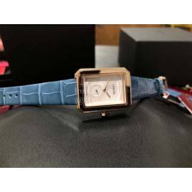 Chanel Boy·Friend Series Blue Alligator Leather Strap Watch