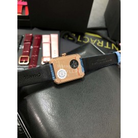 Chanel Boy·Friend Series Blue Alligator Leather Strap Watch