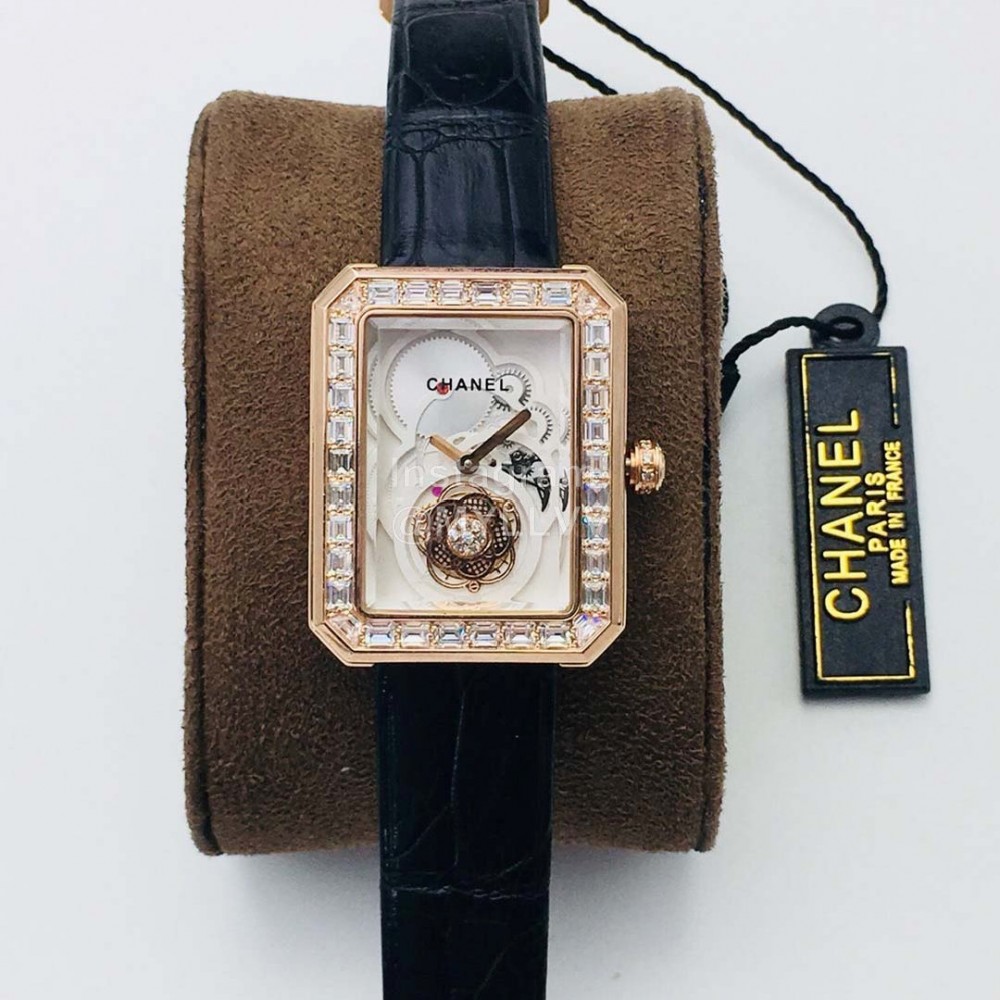Chanel Tw Factory Premiere Series Diamond Square Dial Watch
