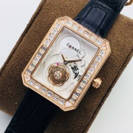 Chanel Tw Factory Premiere Series Diamond Square Dial Watch