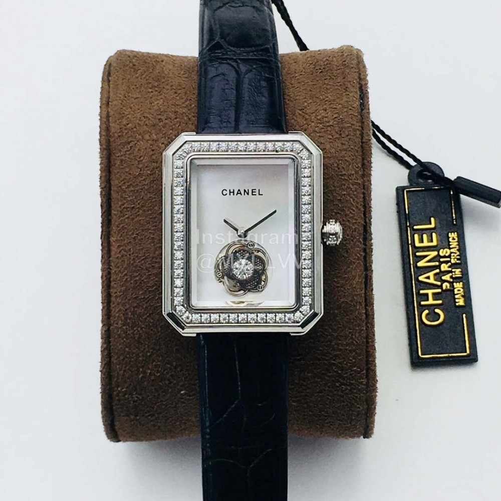 Chanel Tw Factory Premiere Series Diamond Square Dial Watch White