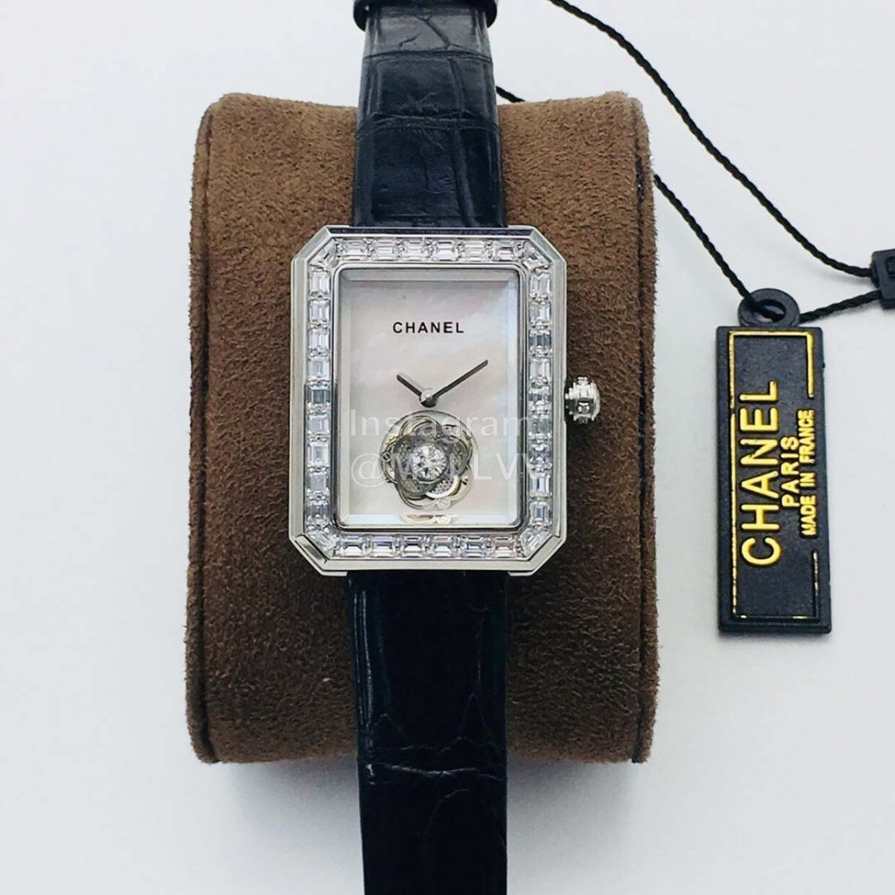 Chanel Tw Factory Premiere Series Diamond White Square Dial Watch