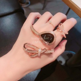 Chanel Ruban Premium Jewelry Collection Bow Bracelet Watch Rose Gold