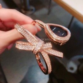 Chanel Ruban Premium Jewelry Collection Bow Bracelet Watch Rose Gold
