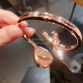 Chanel Ruban Premium Jewelry Collection Bow Bracelet Watch Rose Gold