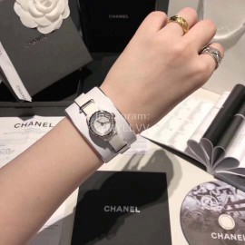 Chanel J12 Classic Series Diamond Dial Watch White