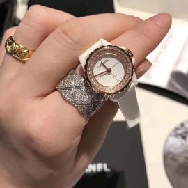 Chanel J12 Classic Series Diamond Dial Watch For Women White