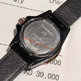 Chanel J12 Classic Series Diamond Dial Watch Black
