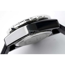 Chanel J12 Diamond Dial Leather Strap Watch For Women Silver