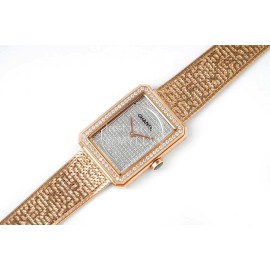 Chanel Boy·Friend 316 Fine Steel Case Diamond Dial Watch Gold