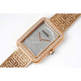 Chanel Boy·Friend 316 Fine Steel Case Diamond Dial Watch Gold