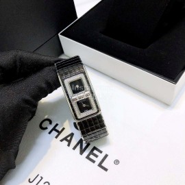 Chanel Code Coco Fashion Plaid Strap Diamond Watch