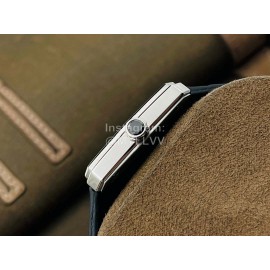 Chanel Cb Factory Square Dial Black Leather Strap Watch