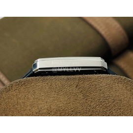 Chanel Cb Factory Square Dial Black Leather Strap Watch