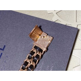 Chanel Steel Leather Strap Square Dial Watch