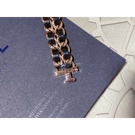 Chanel Steel Leather Strap Square Dial Watch