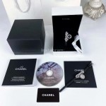 Chanel Ruban Series Black Satin Strap Diamond Black Dial Watch