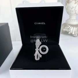 Chanel Ruban Series Black Satin Strap Diamond Black Dial Watch