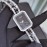 Chanel Fashion Diamond Square Dial Watch Black