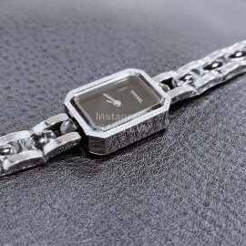 Chanel Fashion Diamond Square Dial Watch Black