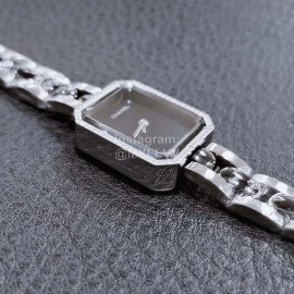 Chanel Fashion Diamond Square Dial Watch Black