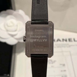 Chanel Boy-Friend Series Square Dial Leather Strap Watch 