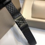Chanel Steel Square Dial Leather Strap Watch Black