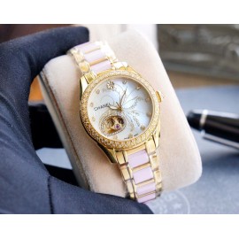 Chanel 316 Refined Steel Diamond Luminous Watch Gold