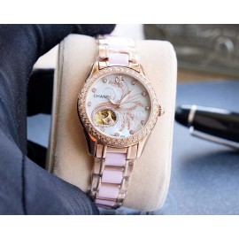 Chanel 316 Refined Steel Diamond Luminous Watch Rose Gold