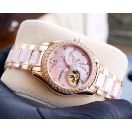 Chanel 316 Refined Steel Diamond Luminous Watch Rose Gold
