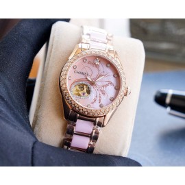 Chanel 316 Refined Steel Diamond Luminous Watch Rose Gold