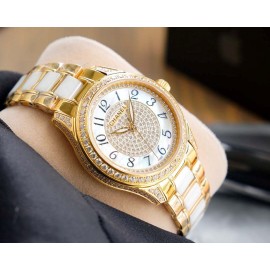 Chanel Diamond Dial Steel Strap Mechanical Watch For Women Gold