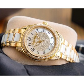 Chanel Diamond Dial Steel Strap Mechanical Watch For Women Gold