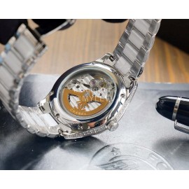 Chanel Diamond Dial Steel Strap Mechanical Watch For Women Silver