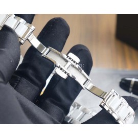 Chanel Diamond Dial Steel Strap Mechanical Watch For Women Silver