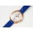 Chaumet 316 Refined Steel 33mm Dial Leather Strap Watch Blue