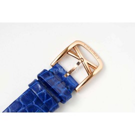 Chaumet 316 Refined Steel 33mm Dial Leather Strap Watch Blue