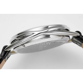 Chaumet 316 Refined Steel 33mm Dial Leather Strap Watch Black