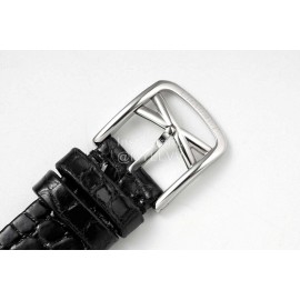 Chaumet 316 Refined Steel 33mm Dial Leather Strap Watch Black