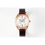 Chaumet 316 Refined Steel 33mm Dial Leather Strap Watch